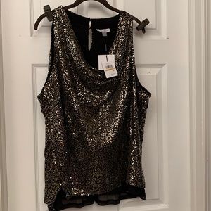 Beautiful sequin gold top by Calvin Klein 3X